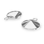 NEW! 70грн(шт) Підвіска для кристалів риволі Swarovski 12mm срібло 925 Ag925  KOT/riv 12mm