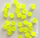 NEW! 27грн(31шт) Намистини чеські скляні грановані ESTRELA 4mm NEON (UV) 25121 жовті