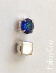 NEW! 40грн(2шт) Пришивні Шатони 6мм( ss29) Swarovski 1088 Bermuda Blue  в цапах срібло 1073s