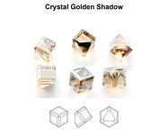 80грн(шт) Кристали кубики Swarovski Angled Cube  4841 6mm Crystal Golden Shadow