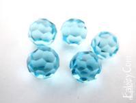 20грн (10шт) Намистини кришталеві круглі Preciosa без отвору 7mm Aqua Bohemica
