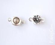 6грн(шт) Конектор CHATON 25 crystal Preciosa  в сріблі  , 3725g