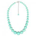 450грн(шт)  Великі намисто бірюза (скло богемське), довжина 45см +уд.ланцюжок8см 3230_00111 від діам.18мм до діам.6мм