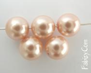 40грн(5шт)  Перли     Preciosa Round Pearl MAXIMA  10mm персикові Peach 