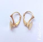 Нова ціна! 230грн(пара) Швензи для риволі Swarovski 8мм(ss39) срібло 925 з покриттям золота 14к HA39 Ag 925,Au. Стара ціна 260гривень