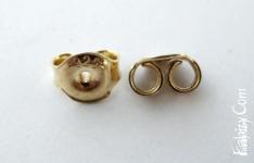 50грн (пара) Фіксатор для пусет срібло 925 з позолотою 14к kos01 ag925 aur