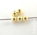 36грн(2шт) Намистини 4мм срібло 925 з покриттям золота 14к AG 925 KH04 AU