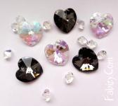 76грн(16шт) Набор чеських кришталевих намистин Preciosa MIX17( 14mm 43368301cr.zairite=3, cr.ab=3 , 45149301 4x6 cr.ab=10)