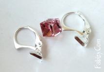 340грн(пара) Швензи для кубиків Swarovski4841 срібло 925 NZ 6mm 4841