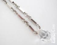 500грн(шт) Кольє з підвіскою кришталевою 3805 довжина 46см Гальваніка срібло